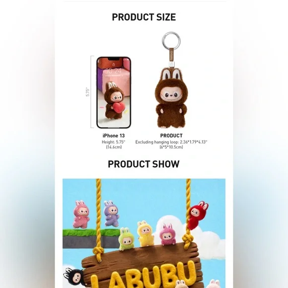 POPMART- THE MONSTERS Pin for Love Series-Vinyl Plush Pendant - “M” - NEW SEALED - Picture 8 of 9